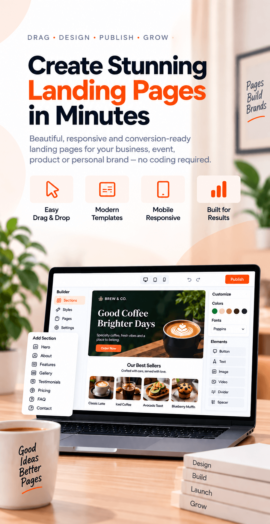 aiQRlink Landing Page Builder